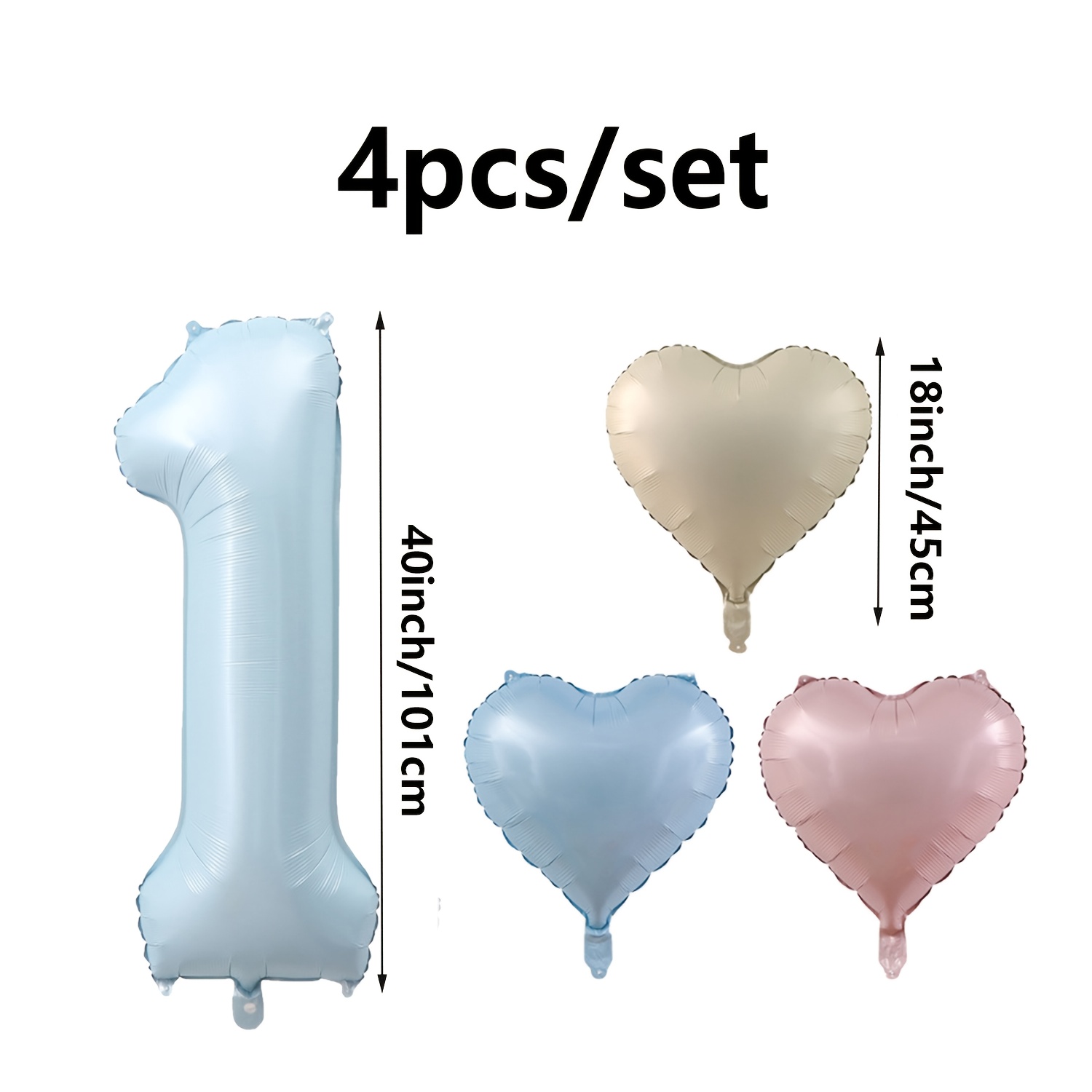 4Pcs Balon Angka Biru Muda unt - Baby Products Lotion ulasan dan harga